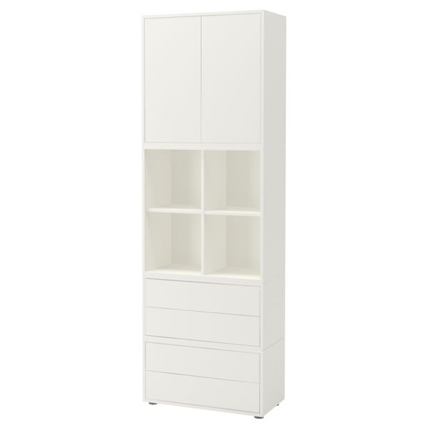 Комбинация шкафов с ножками, белый, 70x35x212 см IKEA EKET ЭКЕТ 492.865.67 - фото 2