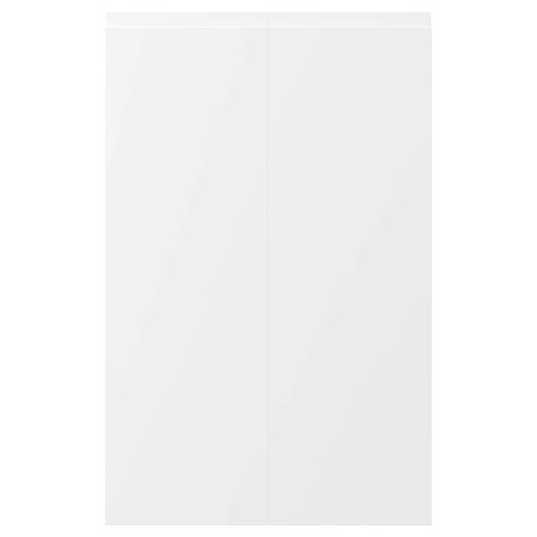 Дверца для напольного углового шкафа, 2шт, левосторонний матовый белый 25x80 см IKEA VOXTORP ВОКСТОРП 703.674.15 - фото 1