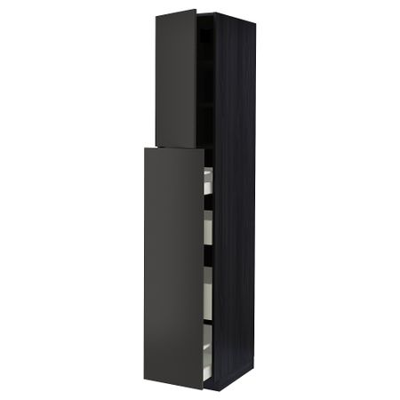 Высокий шкаф, выдвижной секцией, 4ящик, 1дверцы, 2полками IKEA METOD МЕТОД, MAXIMERA МАКСИМЕРА 094.974.87