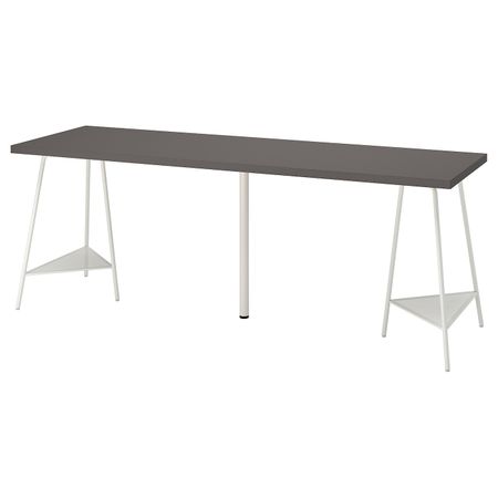 Письменный стол, темно-серый/белый 200x60 см IKEA LAGKAPTEN ЛАГКАПТЕН / TILLSLAG ТИЛЛЬСЛАГ 694.175.67