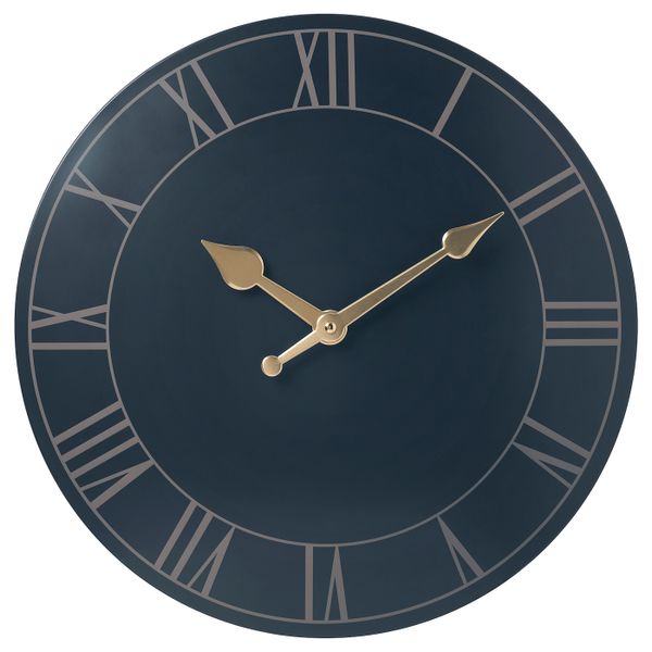 Настенные часы, темно-синий, 45 см IKEA ПОЛЛЕТТ 403.578.75 - фото 1