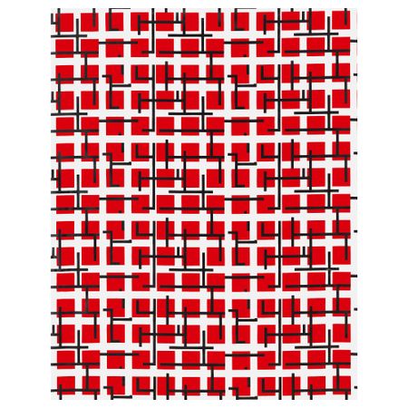 Ткань с пластиковым покрытием ОНСКЕДРОМ, четырехугольной формы, красный/белый (140 см)