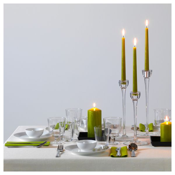 Неароматическая свеча формовая ДАГЛИГЕН, классический зеленый (14 см) - схема-чертеж с размерами