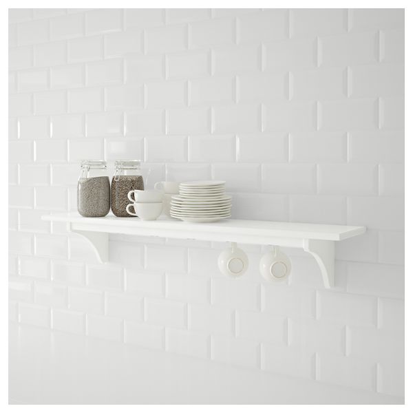 Полка навесная СТЕНСТОРП, белый - фото 2