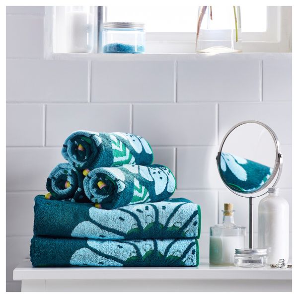 Полотенце, синий/разноцветный 50x100 см IKEA САНДВИЛАН 304.304.90 - фото 3