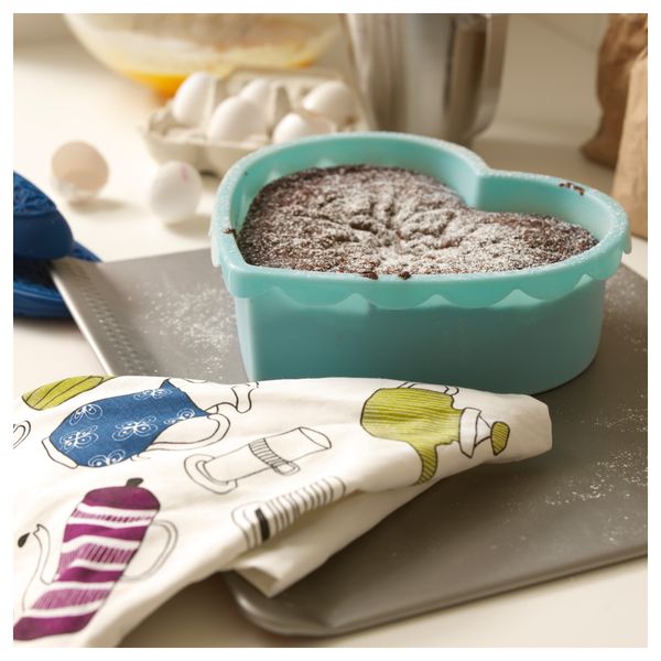 Форма для выпечки СОККЕРТАКА, в форме сердца голубой (1.5 л) - схема-чертеж с размерами