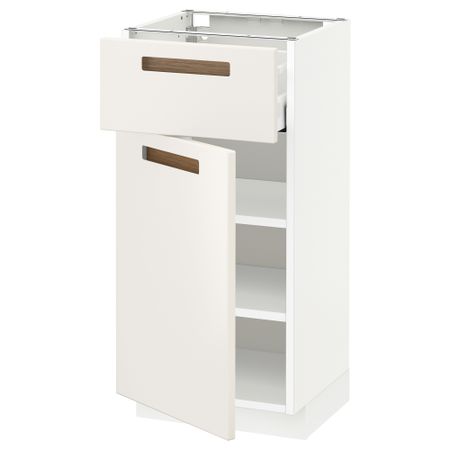 Напольный шкаф с ящиком, дверью МЕТОД / МАКСИМЕРА, белый, Мэрста белый