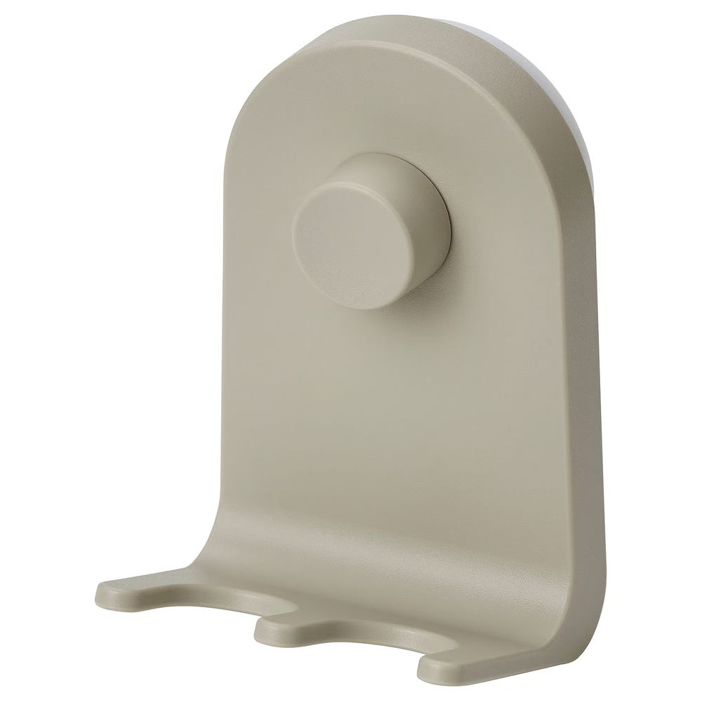 ÖBONÄS ОБОНЭС Тройной крючок на присоске - серо-бежевый 7x11 см - фото 1