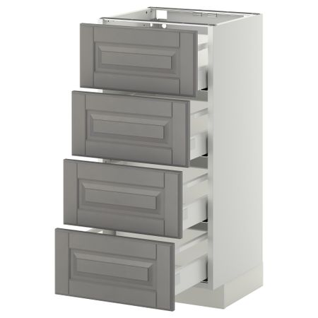 Напольный шкаф 4 фронтальных панели, 4 ящика, 40x37 cm IKEA METOD МЕТОД, MAXIMERA МАКСИМЕРА 190.262.84