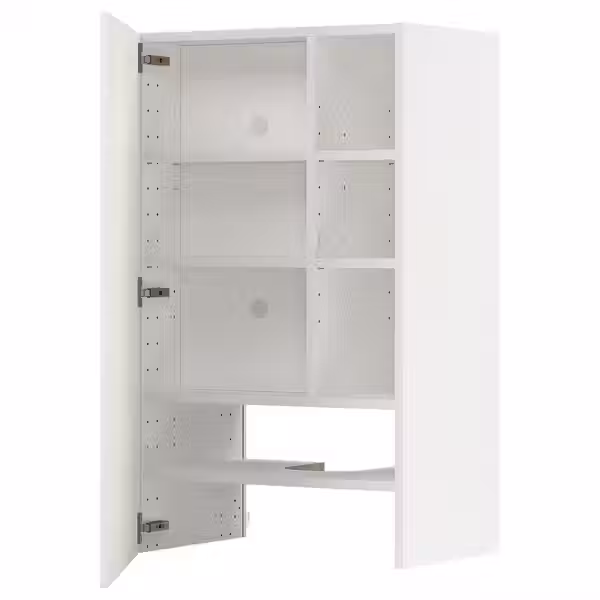 METOD Навесной шкаф д/вытяжки/полка/дверь - белый/Havstorp бежевый 60x100 см - фото 1