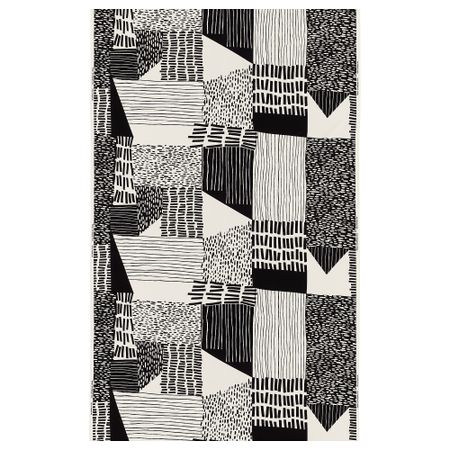 Ткань ИНГВИЛ, белый, черный (150 см)