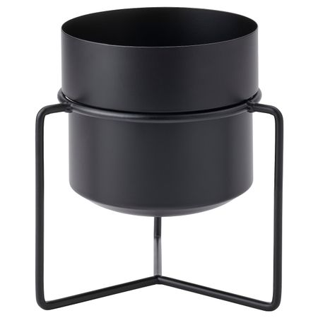Кашпо на опоре, для дома, улицы черный 15 см IKEA GOJIBÄR ГОЙИБЭР 904.968.45
