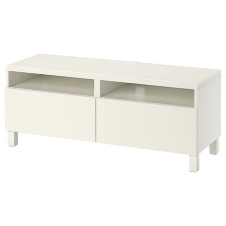 Тумба для ТВ с ящиками БЕСТО, Лаппвикен белый (120x40x48 см)