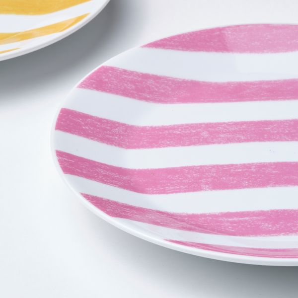 Тарелка десертная, с рисунком, желтый розовый, 15 см IKEA KLIPPAKLEJA 605.995.38 - фото 2