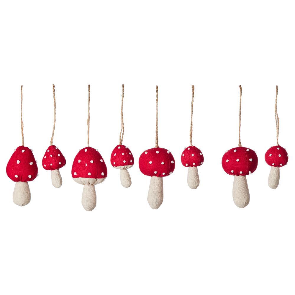 Подвесное украшение, 8 шт. ВИНТЕР 2015, гриб - схема-чертеж с размерами