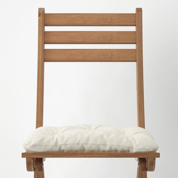 Садовый стул, складной темно-коричневый, Kuddarna бежевый IKEA ASKSTOCKHOLM СТОКГОЛЬМMEN АСКХОЛЬМЕН 295.292.13 - фото 3