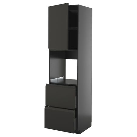 Высокий шкаф для духовки + дверцы, 2 форнтальных, 2 высоких ящик IKEA METOD МЕТОД, KNIVSHULT 595.893.47