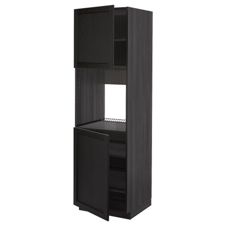 Высокий шкаф для духовки, 2 дверцы, полки, 60x60x200 cm IKEA METOD МЕТОД 794.649.35