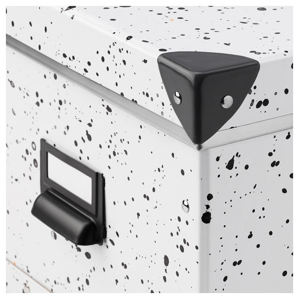 Коробка с крышкой ФЬЕЛЛА, белый, в горошек (25x36x20 см) - фото 2