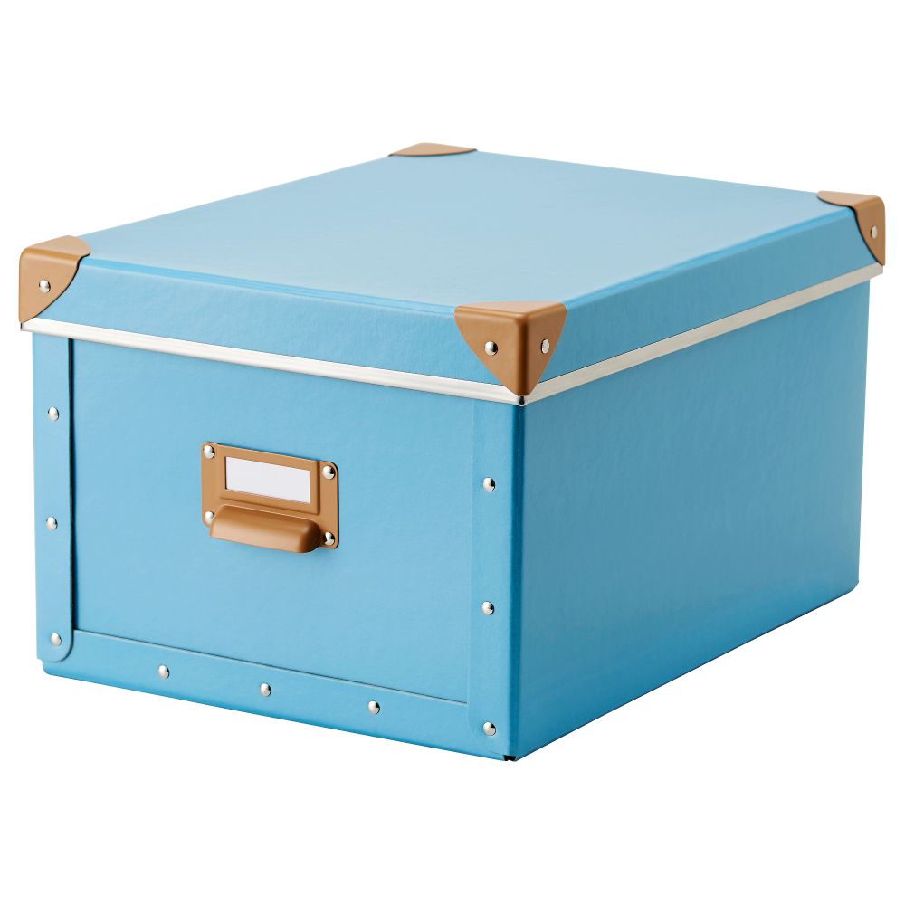 Коробка с крышкой ФЬЕЛЛА, синий - фото 1