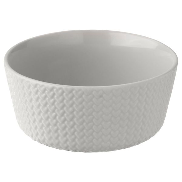 Миска ВИНТЕР 2017, узор «вязание», светло-серый (14 см) - фото 1
