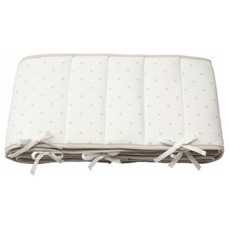 Мягкий бортик, 60x120 см, точечный/белый серый IKEA LENAST 904.539.02