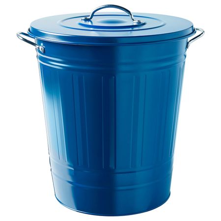Ведро с крышкой, темно-синий 40 л IKEA KNODD КНОД 304.402.10