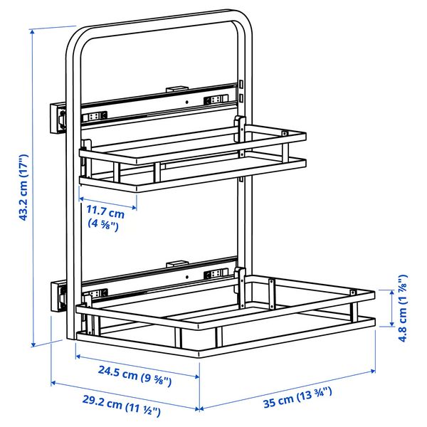 IKEA, дополнительный ракурс - схема-чертеж с размерами
