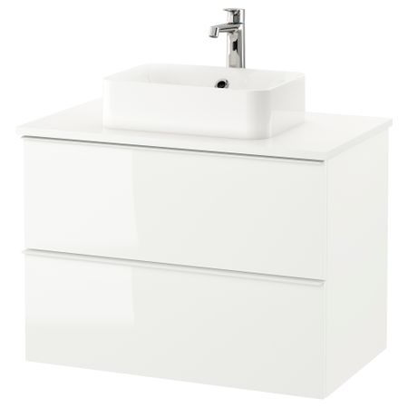 Шкаф со столешницей 45x32 раковина, 82x49x72 cm IKEA HÖRVIK ХОРВИК, GODMORGON ГОДМОРГОН, TOLKEN ТОЛКЕН 093.086.08