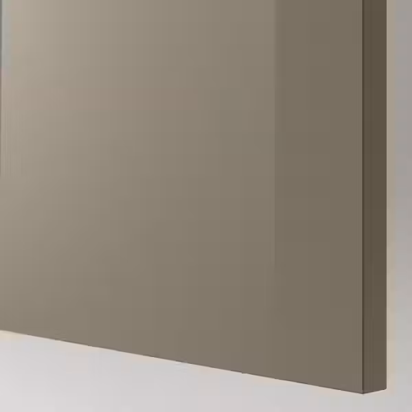 VOXTORP Накладная панель - глянцевый темный серо-коричневый 39x240 см - схема-чертеж с размерами