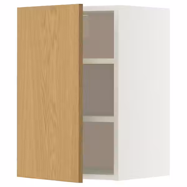 METOD Навесной шкаф с полками - белый/Sinarp дубовый шпон 40x60 см - фото 1