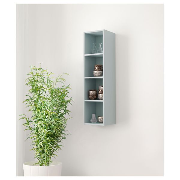 Секция полок АПЕЛЬВИКЕН, зелено-синий - схема-чертеж с размерами