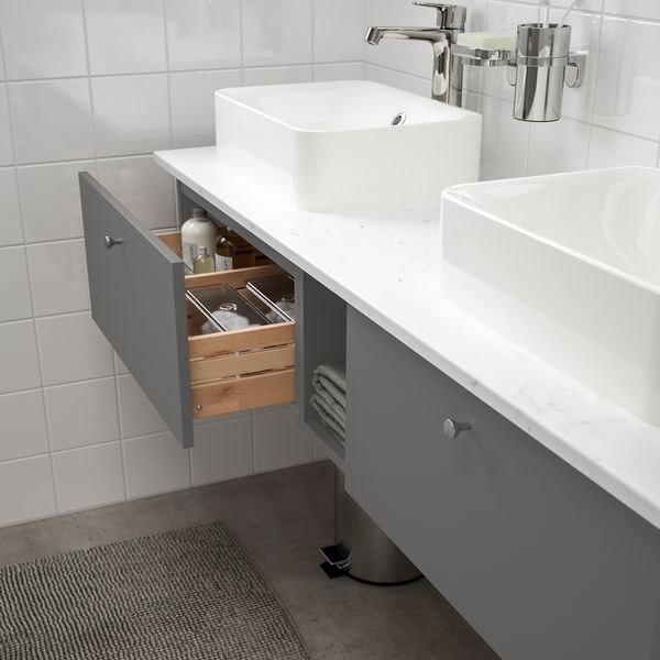 Шкаф со столешницей 45x32 раковина, 142x49x43 cm IKEA HÖRVIK ХОРВИК, GODMORGON ГОДМОРГОН, TOLKEN ТОЛКЕН 293.385.34 - фото 4