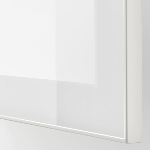 Комбинация настенных шкафов, белый/Глассвик матовое стекло 120x42x64 см IKEA BESTÅ БЕСТО 594.420.01 - фото 2