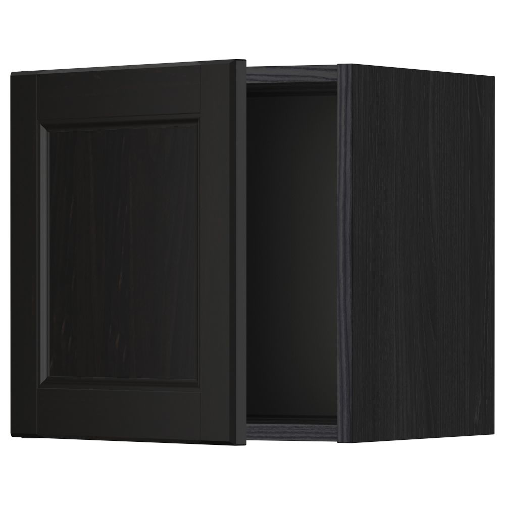 Шкаф навесной МЕТОД, черный, Лаксарби черно-коричневый - схема-чертеж с размерами