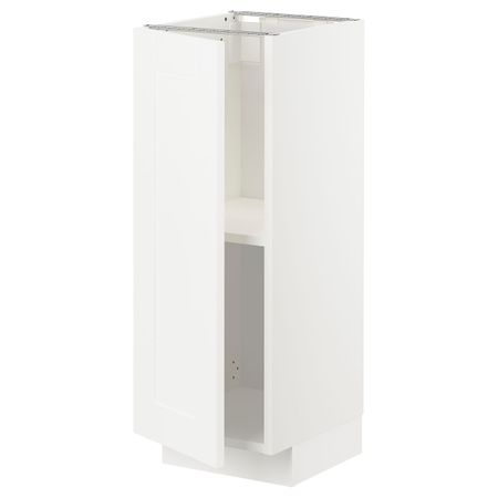 Напольный шкаф с полками, белый/Сэведаль белый 30x37 см IKEA METOD МЕТОД 293.004.37