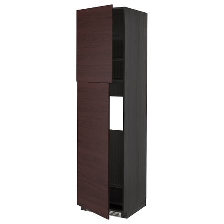 Высокий шкаф для холодильника, 2дверцы, 60x60x220 cm IKEA METOD МЕТОД 594.627.77