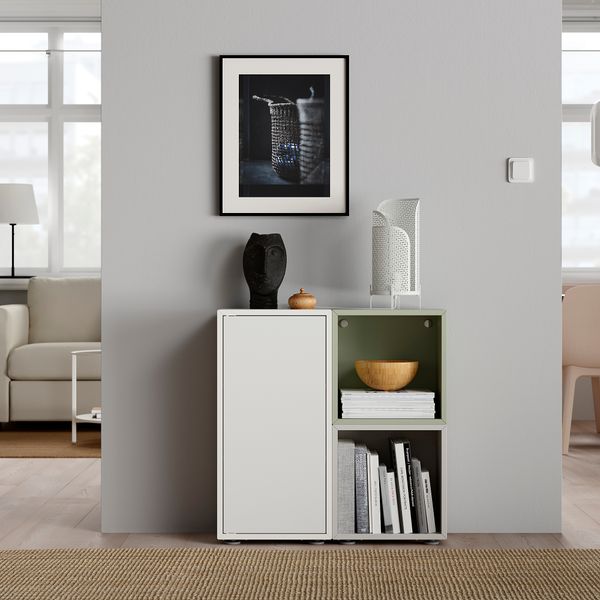 Комбинация шкафов с ножками, 70x35x72 см, светло-зеленый-белый, серый IKEA EKET ЭКЕТ 794.944.71 - фото 5