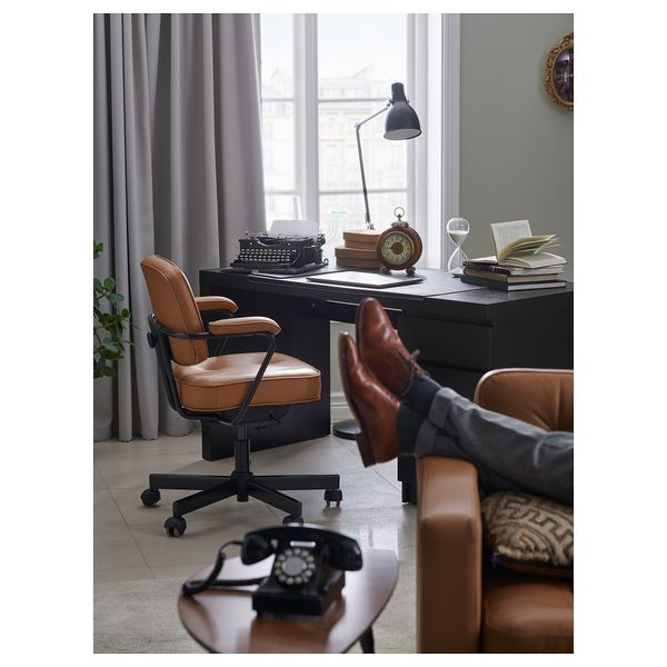 Письменный стол, 140x65 см, черно-коричневый IKEA MALM МАЛЬМ 002.141.57 - фото 10