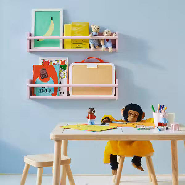 FLISAT Настенный модуль для хранения - бледно-розовый 70x9x16 см - фото 3