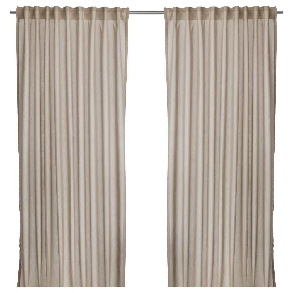 Гардины, 1 пара ВИВАН, бежевый (145x300 см) - фото 1