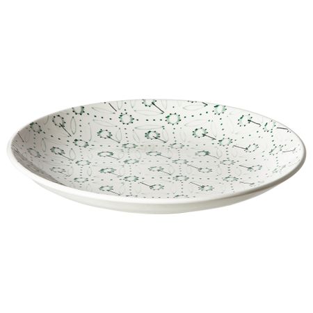 Десертная тарелка ЭНИГТ, с рисунком, зеленый (22 см)