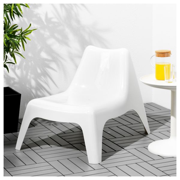 Садовое легкое кресло ИКЕА ПС ВОГЭ, белый - фото 6