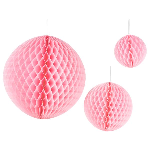 Подвесные украшения, 3 предм., шар розовый IKEA INBJUDEN ИНБЬЮДЕН 604.913.97 - фото 1