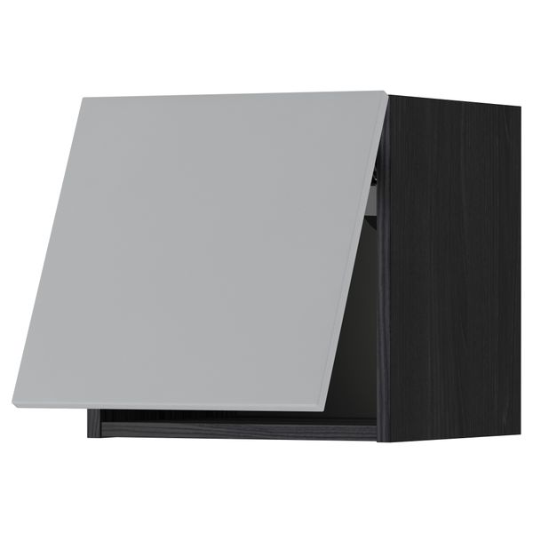 Горизонтальный навесной шкаф МЕТОД, черный, Веддинге серый - схема-чертеж с размерами