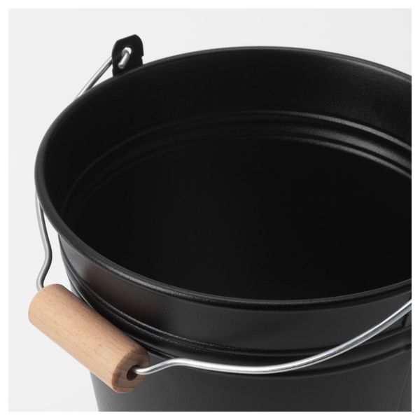 Ведро/горшок СОККЕР, д/дома/улицы, черный (2.5 л) - схема-чертеж с размерами