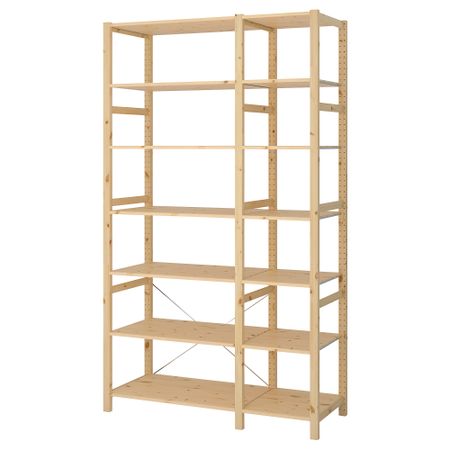 2 секции, полки, 134x50x226 см IKEA IVAR ИВАР 292.483.45