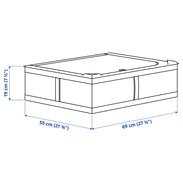 Сумка для хранения, 69x55x19 см, белый IKEA SKUBB СКУББ 902.949.89 - схема-чертеж с размерами