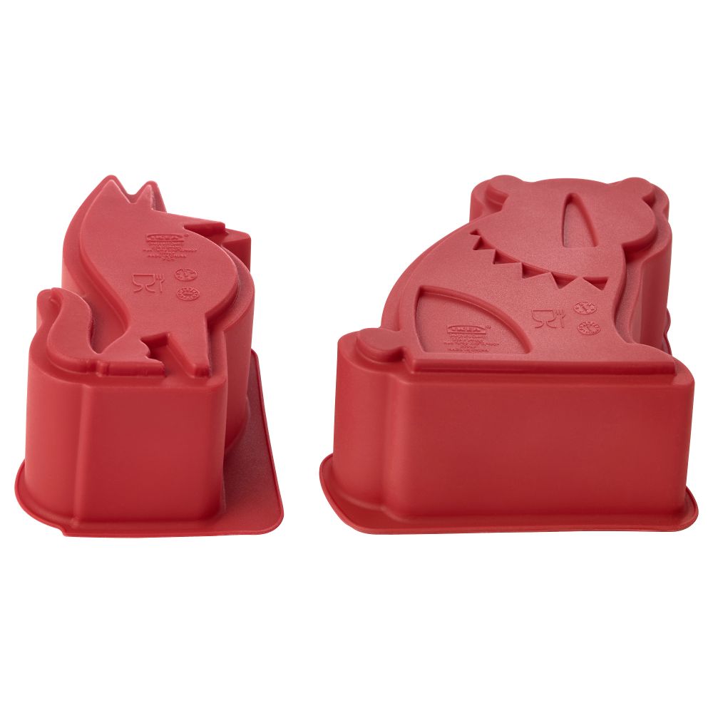 Форма для выпечки, 2 предмета БАКГЛАД, зверюшка красный - фото 1
