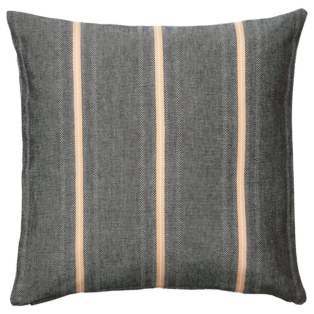 Чехол на подушку, черный-бежевый 50x50 см IKEA STORTIMJAN СТОРТИМЬЯН 105.069.66 - фото 1